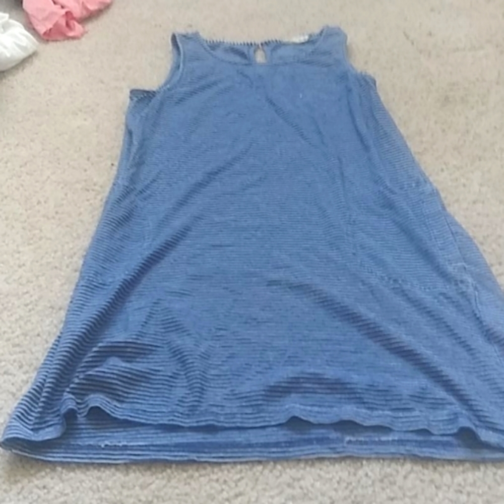 Women's size Small(Us) navy blue striped short